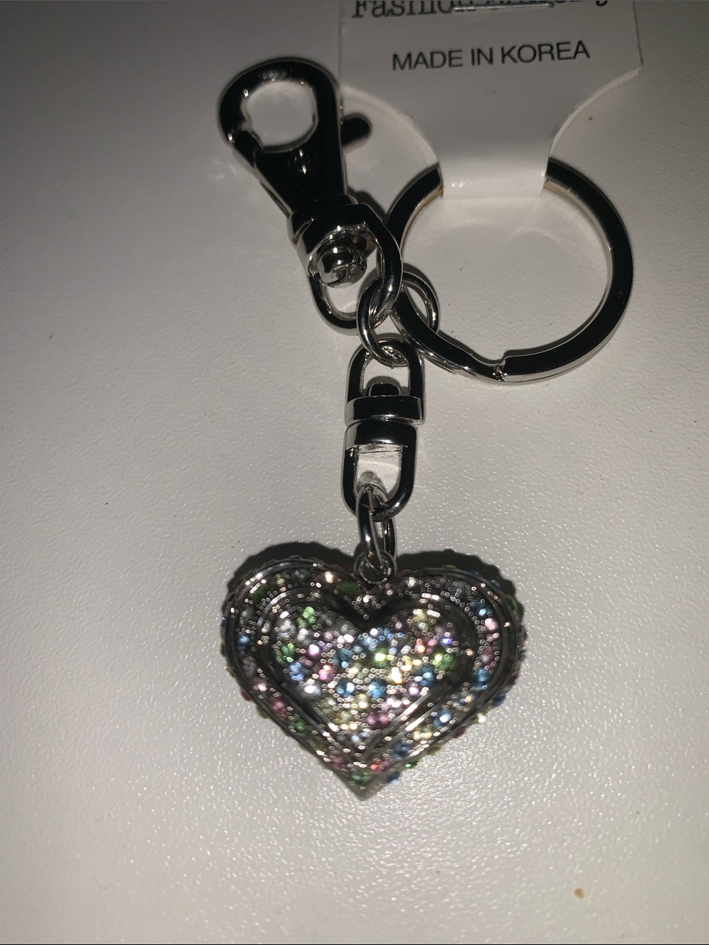 Crystal heart purse/bag charm Keychain